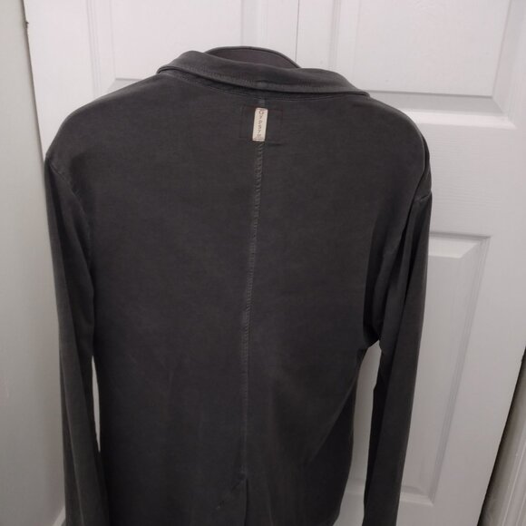 Gypsy 05 Gray Cotton Modal Jersey Blazer XL Boho Single Breasted Jacket - Picture 7 of 10